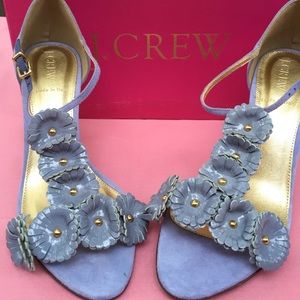 Light blue, lavender suede Jcrew heels